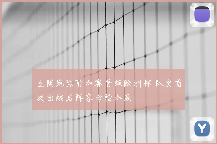 立陶宛凭附加赛晋级欧洲杯 队史首次出线后阵容考验加剧